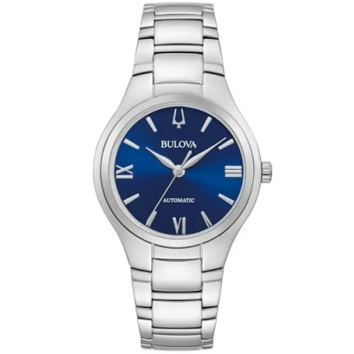 Abbildung von Bulova 96L319 Damenuhr Automatik Sutton Stahl/Blau