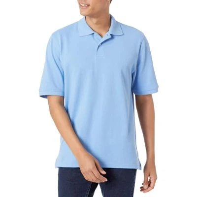 Abbildung von Amazon Essentials Herren Polohemd mit normaler Passform aus Baumwollpiqué (erhältlich in Big &amp; Tall), Französisch Blau, XS