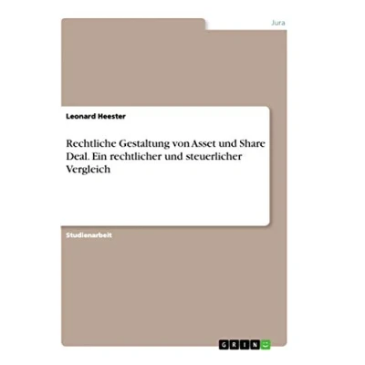 Abbildung von Rechtliche Gestaltung von Asset und Share Deal. Ein rechtlicher steuerlicher Vergleich