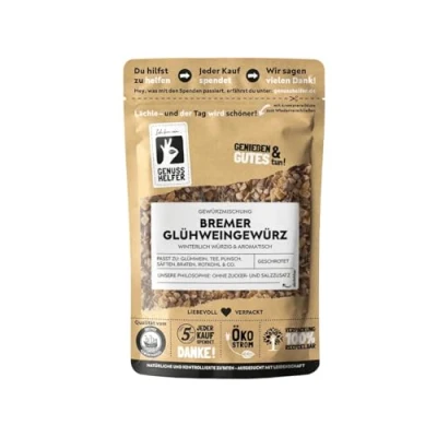 Abbildung von Bremer Gewürzhandel Glühweingewürz, geschrotet, Glühwein selber machen nach original Rezept, für Punsch, Bowle, Kinderpunsch &amp; Weihnachtstee, 3 x 100g