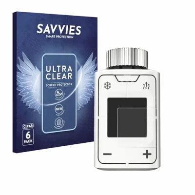 Abbildung von Savvies 6 Stück Schutzfolie für AVM FRITZ!DECT 302 Displayschutz Folie Ultra Transparent