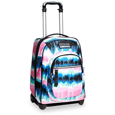 Abbildung von Seven TROLLEY, 2 in 1, Schulranzen mit Rollen, Rucksack Trolleyfunktion für Kinder, ab 1. Klasse, Schule, Reisen, Mädchen&amp;Jungen, pink/blau, SHADECOL GIRL