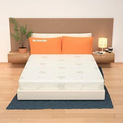 Abbildung von miasuite I sogni italiani Abziehbare Matratze, 160x195 Höhe 19 cm Waterfoam, Bezug aus Aloe Vera Lupin