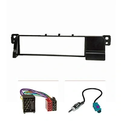 Abbildung von tomzz Audio Radioblende passt für BMW 3er E46 ISO Adapterkabel alter Rundpin Ansch Autoradio