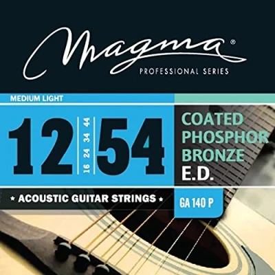 Abbildung von Magma GA140P Akustikgitarrensaiten, mittlere Stärke, beschichtet, Phosphorbronze, Set 012 .054
