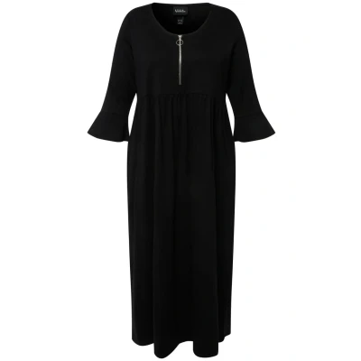 Abbildung von Ulla Popken Damen Reißverschluss Kleider, schwarz, 54 56 Grande Taille