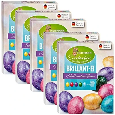 Abbildung von Heitmann Eierfarben Brillant 5 flüssige mit Glanz Effekt (5er Pack)