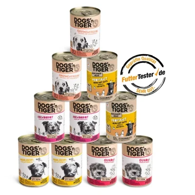 Abbildung von Adult Hundefutter, Nassfutter, Getreidefrei, Mixpaket Top of the tops! Dogs, Rind, Lamm, Huhn &amp; Ente, 10tlg Set
