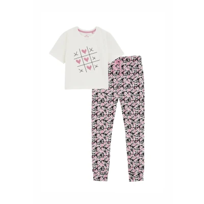 Abbildung von WE Fashion Set Nachtwäsche für Kinder, Größe: 146/152, Off white
