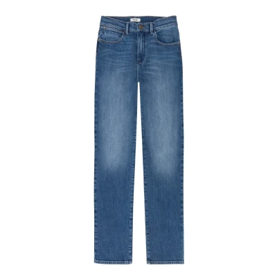 Abbildung von Wrangler Jeans Straight Leg, Damen, Größe: 28x30, Airblue