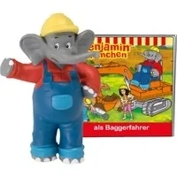 Abbildung von tonies Hörspielfigur Benjamin Blümchen als Baggerfahrer
