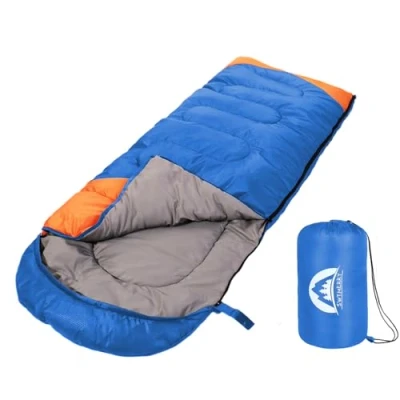 Abbildung von SWTMERRY Schlafsack für 3 4 Jahreszeiten (Sommer, Frühling, Herbst, Winter) warmes und kühles Wetter leicht, Jugendliche Erwachsene zum Wandern, Rucksackreisen Campen.