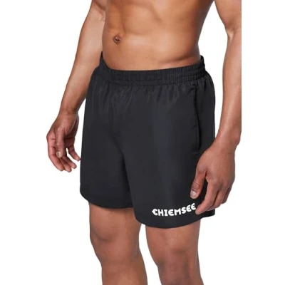 Abbildung von Chiemsee Badehose Herren blau I Regular Fit Badeshorts mit elastischem Bund &amp; Kordel Schnelltrocknend, Mesh Innenslip Taschen Schwimmhose in der Farbe Black, Größe S