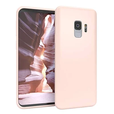 Abbildung von EAZY CASE Handyhülle Silikon mit Kameraschutz kompatibel Samsung Galaxy S9 in Hellrosa, Rosa, Ultra dünn, Slimcover, Silikonhülle, Hülle, Softcase, Backcover