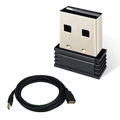 Abbildung von CYCPLUS ANT+ USB Empfänger Stick Adapter Dongle für TheSufferfest, TrainerRoad, Zwift, Rouvy U2 (mit 3 m / 9.8 feet Verlängerungskabel) MEHRWEG