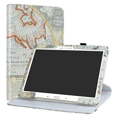 Abbildung von LiuShan Samsung Galaxy Tab S 10.5 Rotary hülle, 360rotierenden Drehbares Standfunktion hülle mit Schöne Muster für T800 T805 (10,5 Zoll) Android Tablet,Map White
