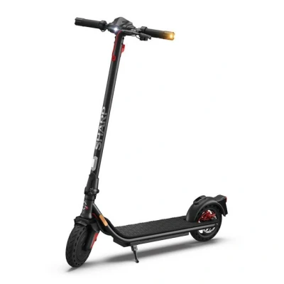 Abbildung von Sharp Core S3 E Scooter mit Straßenzulassung (8,5&quot; Vollgummireifen, Blinker, bis zu 25km Reichweite &amp; 15% Steigung, IPX4, klappbar, Display, App, USB Anschluss Ladefunktion, Black UVM.)