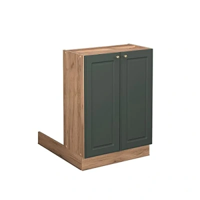 Abbildung von Vicco Kücheninsel Fame Line, Grün Gold Landhaus/Goldkraft Eiche, 60 cm ohne Arbeitsplatte