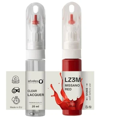 Abbildung von SD COLORS Misano Red LZ3M Ausbesserungslack, 20 ML, praktischer Pinsel zur Reparatur von Kratzern (Farbe + Lack)
