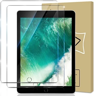 Abbildung von GiiYoon 2 Stück Schutzfolie für iPad 9.7 Zoll (2018/2017 Modell), 6./5.Generation, Air 1, 2, Pro Zoll, 9H Härte, Anti Kratzer, Öl, Bläschen