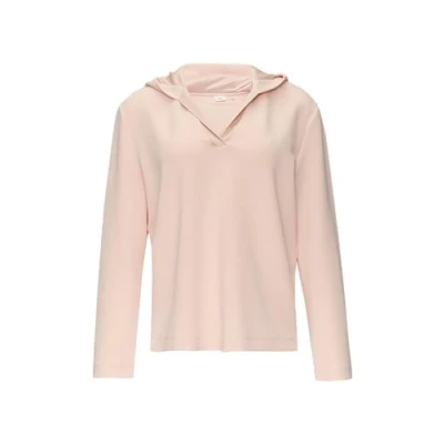 Abbildung von s.Oliver BLACK LABEL Sweatshirt Kapuzenshirt mit Satin Details Satinblende