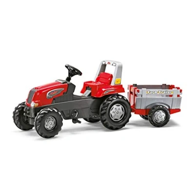 Abbildung von Trettraktor rollyJunior RT, mit FarmTrailer