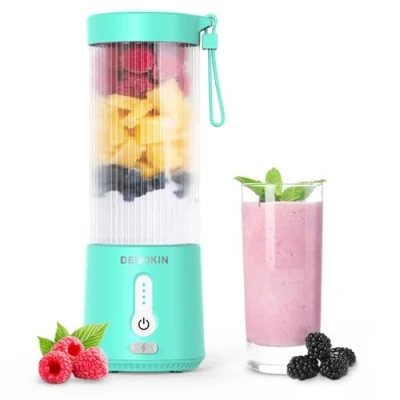 Abbildung von Tragbarer Mixer für Smoothies und Shakes,450ml Portable Blender Smoothie Maker USB Standmixer Mini to go Sport,Reisen Küche