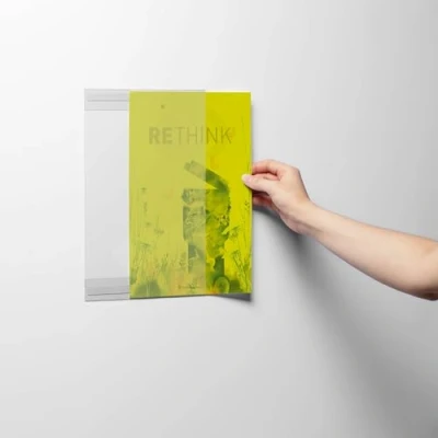 Abbildung von Durable Infohalter rPET A4 selbstklebend, aus recyceltem PET, transparent, 5 Stück, 504419