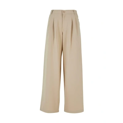 Abbildung von Urban Classics Ultra WIDE Pleatfront Stoffhose, Damen, Größe: 26, Wetsand