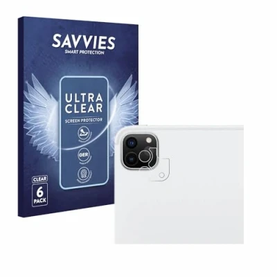 Abbildung von Savvies 6 Stück Schutzfolie für Apple iPad Pro 12.9&quot; WiFi 2021 (NUR Kameraschutz, 5. Gen.) Displayschutz Folie Ultra Transparent