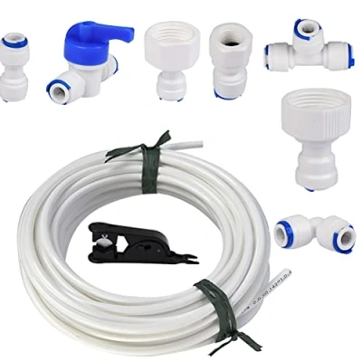 Abbildung von RIVLOP 15m Wasserzulaufleitung Universal Anschluss Set für Kühlschrank, 1/4&quot;,1/2&quot;,3/4&quot; Wasserschlauch Schlauchverbinder Kühlschrankschlauch