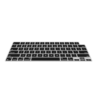 Abbildung von kwmobile Aufbewahrungstasche Silikon Tastaturschutz für Apple Macbook Air 15 M3 2024 A3114 (1 tlg), QWERTY US Keyboard Cover Abdeckung Schwarz