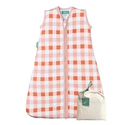 Abbildung von molis&amp;co Baby Schlafsack ärmellos Ideal für Frühling und Herbst Babyschlafsack 1 tog ohne Ärmel Leicht gepolstert 100% Baumwolle (Oeko TEX 100), Premium Qualität Canyon Check (95 cm)