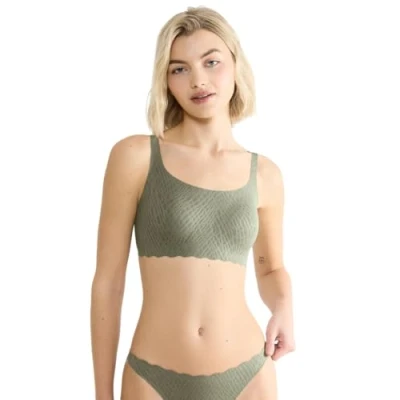 Abbildung von sloggi Women&#039;s Zero Feel Bliss Top Bra, Moss Green Old, S