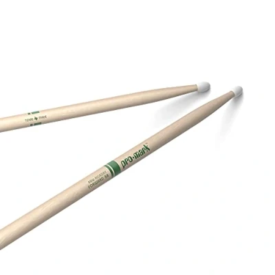 Abbildung von ProMark Drumsticks Schlagzeug Sticks Schlagzeugsticks Klassischer Vorwärts 5B Drum Ovale Nylonspitze Natural, Raw Hickoryholz 1 Paar