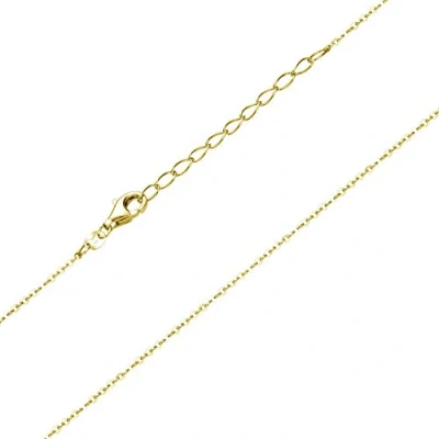 Abbildung von Materia Gliederkette Kinderkette Gold verstellbar 36 40cm K108, Sterlingsilber, vergoldet