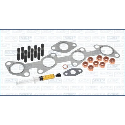 Abbildung von AJUSA JTC11576 Montagesatz, Lader with studs, syringe oil mit Dichtungen Montageanleitung VOLKSWAGEN: GOLF 6, Passat B6 Variant, Tiguan I