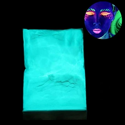 Abbildung von Fluoreszierendes Pulver, Dark Night Glow Pulver Leuchtpulver Farbe DIY Pigment Nagel Beschichtung Nachtleuchtendes (Blau Grün)