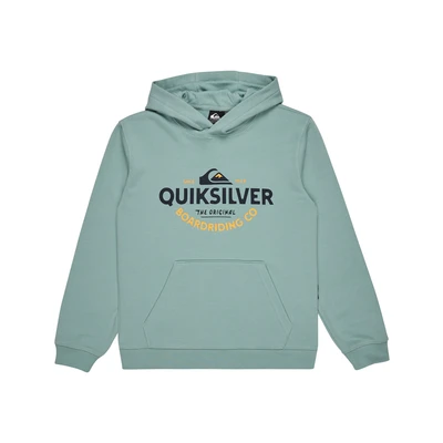 Abbildung von Quiksilver Typed OUT Hoodie Youth Unisex Kapuzenpullover für Kinder, Größe: 140, Aquifer