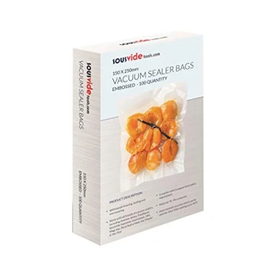 Abbildung von SousVideTools [SVT 06001] Vakuumbeutel, gaufriert, für Sous Vide Garen und Lebensmittelaufbewahrung, (150 x 250 mm) 100 Stück