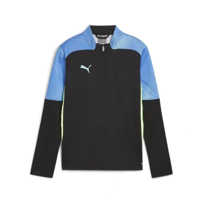 Abbildung von Puma Individualfinal MIT Viertellangem Reissverschluss Langarmshirt für Kinder, Größe: 140, Black fizzy apple
