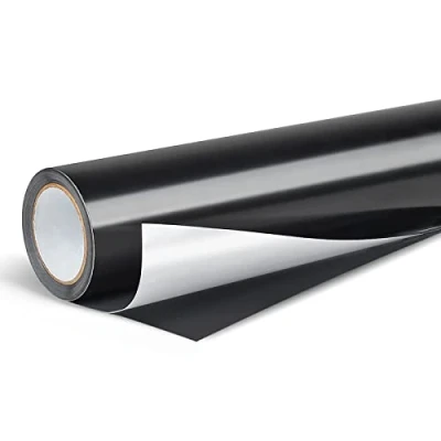 Abbildung von Lya Vinyl Glänzend Schwarz Plotterfolie 30,5 x 500 cm PET Vinylfolie Plotter für Cricut, Hohe Qualität Party Dekoration, Aufkleber, Craft Cutter
