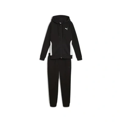 Abbildung von Puma Classic Hooded Tracksuit SET Trainingsanzug, Damen, Größe: Large, Black