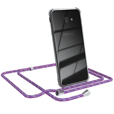 Abbildung von EAZY CASE Handykette kompatibel mit Samsung Galaxy J4 Plus Handyhülle Umhängeband, Handykordel Schutzhülle, Silikonhülle, Hülle Band, Stylische Kette für Smartphone, Unicorn