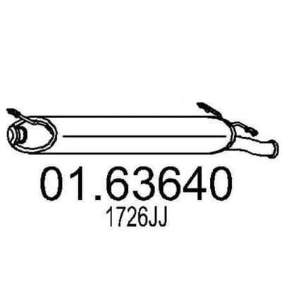 Abbildung von MTS 01.63640 Endschalldämpfer 840 CITROËN: Xsara Coupe, Schrägheck