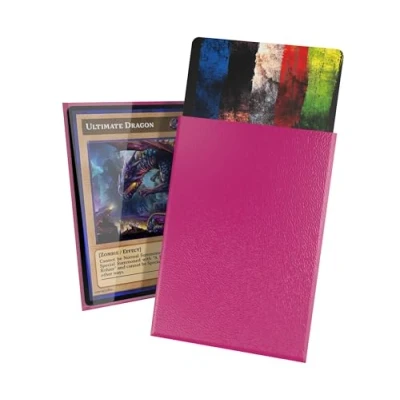 Abbildung von Ultimate Guard Cortex Kartenhüllen, japanische Größe, 62 x 89 mm, rosa Rückseite, glänzende Oberfläche, kein PVC und säurefrei, hohe Klarheit