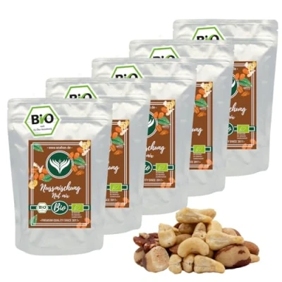 Abbildung von Azafran BIO Nusskernmischung, Nussmischung naturbelassen, Nuss Mix 5kg