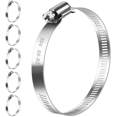 Abbildung von Bolatus Schlauchschellen 59 82mm, 6 Stk Schlauchklemme Edelstahl 304 Einstellbare Schraubschellen, Rohrschellen Sortiment für Poolschlauch, Absaugschlauch, Förderschlauch