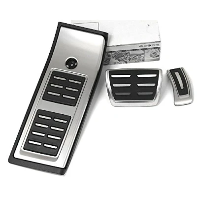 Abbildung von Audi 80B064205A Edelstahl DSG Pedalkappen Fußstütze Interieur Automatikgetriebe