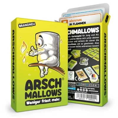 Abbildung von Denkriesen Spiel, ARSCHMALLOWS weniger frisst mehr deutsch